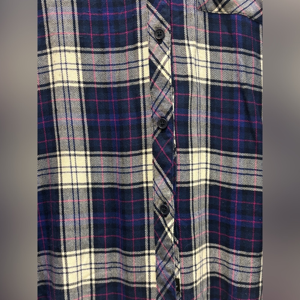 Rails Anthropologie Plaid Flannel shirt in purple size medium, so soft π - Picture 11 of 11